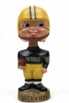 1968-70 Green Bay Packers Gold Round Base Nodder Bobblehead