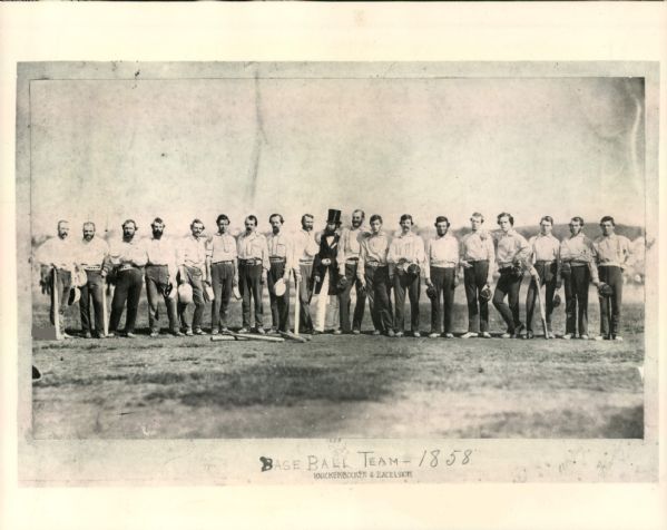 1858 Reproduction New York Knickerbockers w/ Alexander Cartwright "The Sporting News Collection Archives" 8" x 10" Photo (Sporting News Collection Hologram/MEARS Photo LOA) - Lot of 4