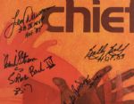 1970s Kansas City Chiefs Team Signed Super Bowl IV Poster w/ Sigs. Incl. Hank Stram & Inscriptions - JSA 