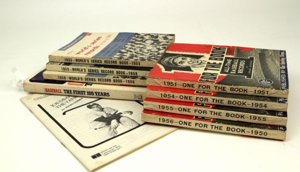 1951-69 The Sporting News Library Worlds Series Record Book & One For The Book  - Lot of 9 