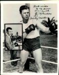 Mickey Walker Signed 8" x 10" Photo - PSA Certificate & Sticker