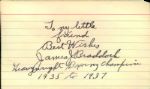 1930s James Braddock Cinderella Man Signed Index Card - JSA 