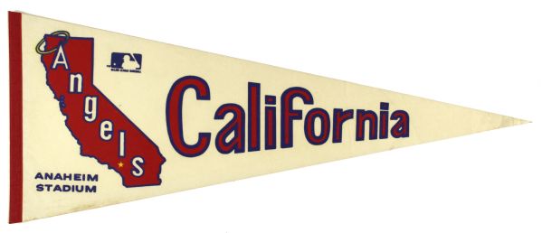 1960s circa California Angels Full Size Pennant 