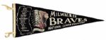 1958 Milwaukee Braves National League Champions Scroll Pennant