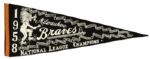 1958 Milwaukee Braves National League Champions Black Scroll Pennant