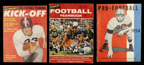 1954-57 Football Periodicals - Lot of 3 