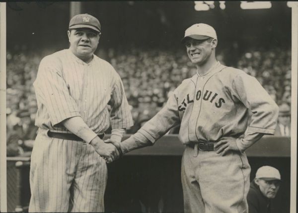 1924 Babe Ruth George Sisler New York Yankees St. Louis Browns "Rogers Photo Archive" Original 5.5" x 8" Photo (MEARS Photo LOA)