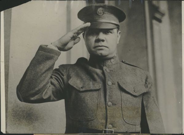 1924 Babe Ruth New York Yankees 104th Field Artillery New York National Guard "Rogers Photo Archive" Original 6" x 8" Photo (MEARS Photo LOA)