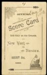 1883 New York Gothams vs. Boston Beaneaters Scorecard League Championship Game w/ Buck Ewing