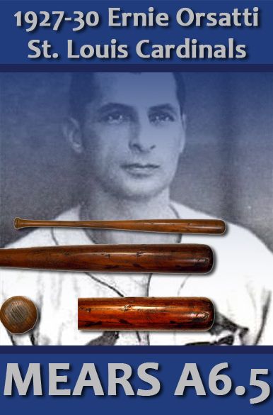 1927-30 Ernie Orsatti H&B Louisville Slugger Professional Model Game Used Bat (MEARS A6.5)