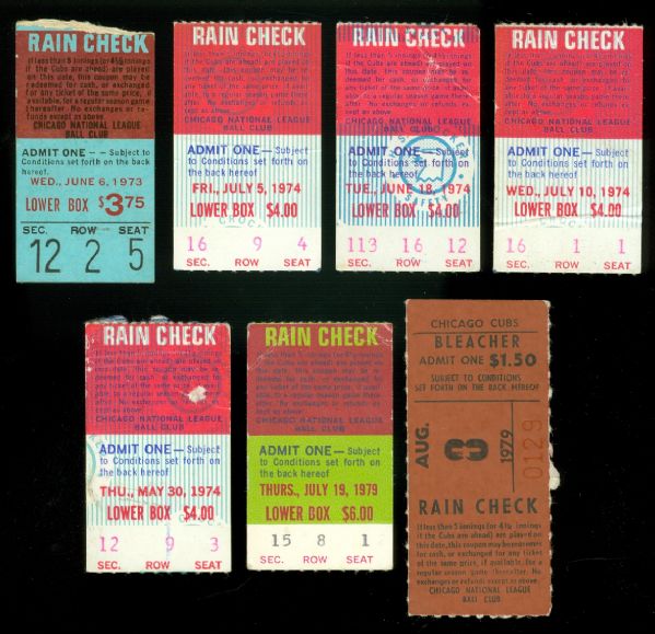 1970s-2000s Chicago Cubs Ticket Stubs Collection (148)