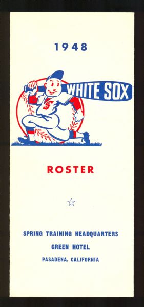 1948 Chicago White Sox High Grade Spring Training Roster Guide