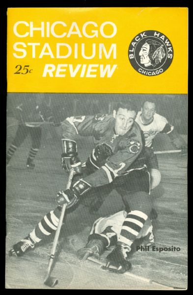 1964/65 Chicago Blackhawks Programs (2) Hall & Esposito