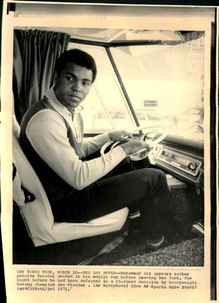 1971 Muhammad Ali After Loss to Joe Frazier "The Chicago Sun-Times Collection Archives" Original Photo (Chicago Sun-Times Hologram/MEARS Photo LOA)