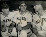 1941 Babe Barna Buck Fausett Ab Wright Minneapolis Millers "The Chicago Sun-Times Collection Archives" Original Photo (Chicago Sun-Times Hologram/MEARS Photo LOA)