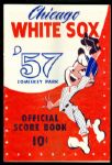 1957 Chicago White Sox Program vs. Detroit Tigers