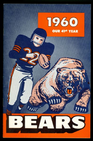 1960 Chicago Bears High Grade Media / Press Guide