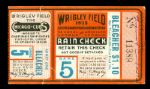 1935 World Series Cubs vs. Tigers Game 5 Ticket Stub