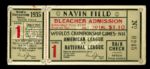 1935 World Series Tigers vs. Cubs Game 1 Ticket Stub