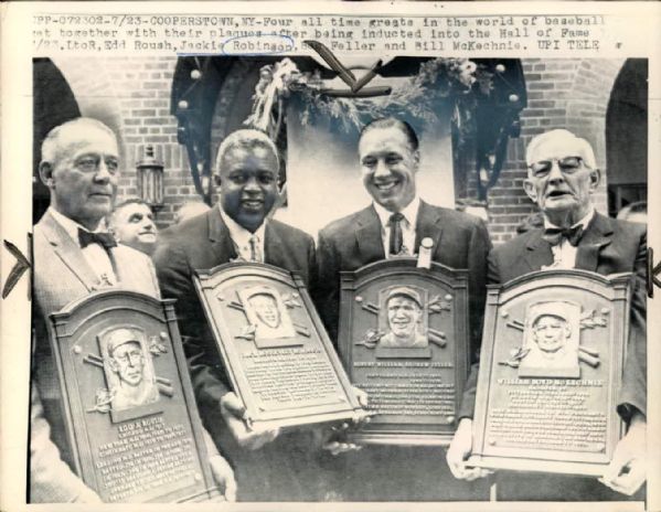 1945-62 Jackie Robinson Brooklyn Dodgers "The Chicago Sun-Times Collection Archives" Original Photos (Chicago Sun-Times Hologram/MEARS Photo LOA) - Lot of 2