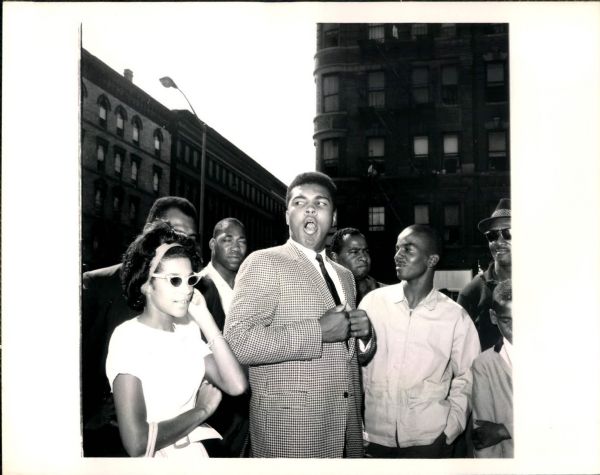 1963 Muhammad Ali at Rally "SPORT Magazine" Original 7" x 9" Photo (SPORT Magazine stamp/MEARS Photo LOA)