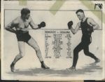1923 Jack Dempsey Tommy Gibbons Tale of the Tape Rogers Photo Archive Original 6.5 x 8.5 Photo (MEARS Photo LOA) 