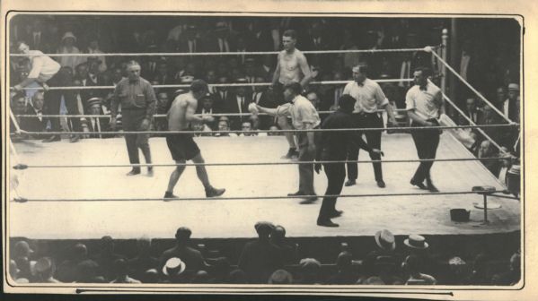 1924 Gene Tunney Georges Carpentier Polo Grounds "Rogers Photo Archive" Original 5.5" x 10" Photo (MEARS Photo LOA) 