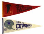 1970s and 80s NFL Pennants Full Size Pennants - Lot of 19 