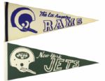 1970s and '80s NFL Pennants Full Size Pennants - Lot of 19 