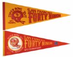 1970s and '80s NFL Pennants Full Size Pennants - Lot of 19 