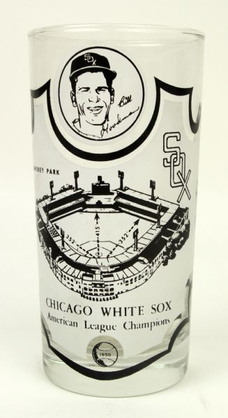 1959 Extremely Rare Bill Goodman Chicago White Sox AL Champions Drinking Glass