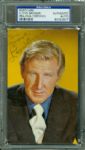 Lloyd Bridges Twice Signed Postcard PSA/DNA Encapsulated