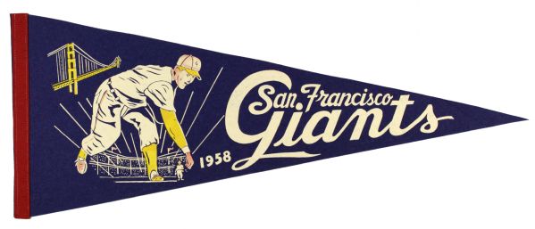 1958 San Francisco Giants Full Size Pennant