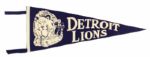 1940-50s Detroit Lions Full Size Football Pennant