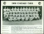1968 Chicago Cubs Team 8" x 10" Photograph