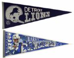 1970s to 1996 Full Size Football Pennants - Lot of 8
