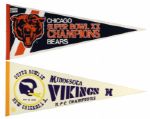 1970s to 1996 Full Size Football Pennants - Lot of 8