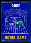 1958 Notre Dame Program vs. Duke