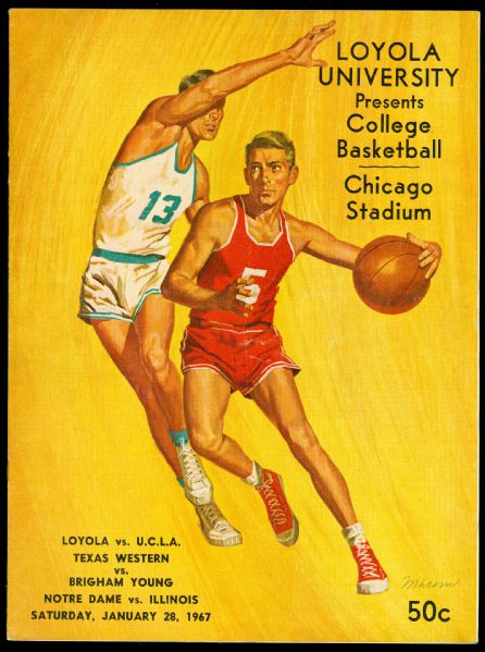 1967 Chicago Stadium College Basketball Program