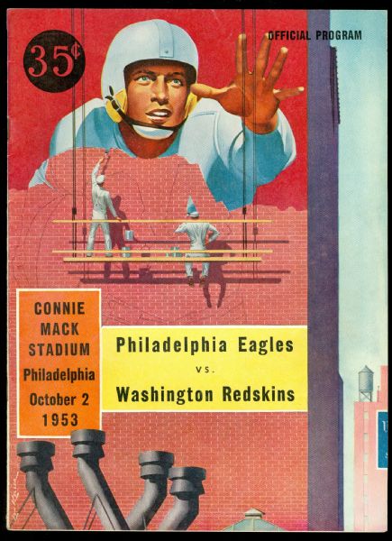 1953 Philadelphia Eagles Program vs. Washington Redskins