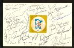 1970 Minnesota Twins Multi-Signed Team Sheet (22 Signatures) Including Killebrew & Carew