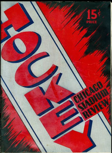 Tough 1942 Chicago Blackhawks Program vs. Boston Bruins