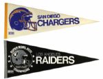 1970s to 1989 Full Size Football Pennants - Lot of 24