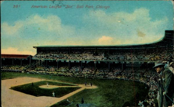 1913 Chicago White Sox Postcard Comiskey Park 