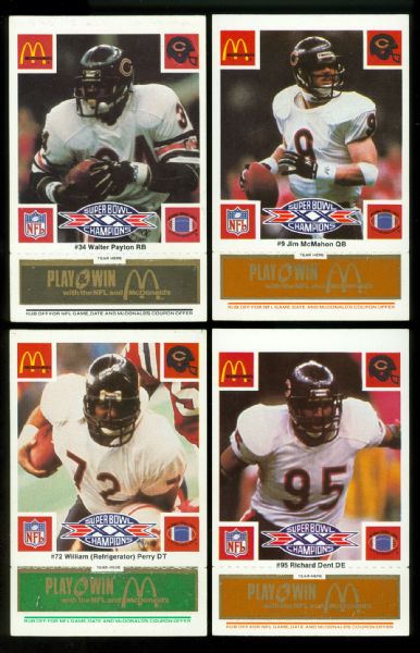 1986 McDonalds Chicago Bears Super Bowl Champions Cards (22)