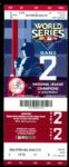 2009 New York Yankees World Series Game 2 Full Ticket