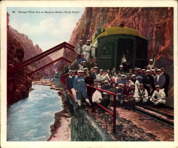 1910 Chicago White Sox at Royal Gorge 6 1/2" x 5 1/2" Postcard 