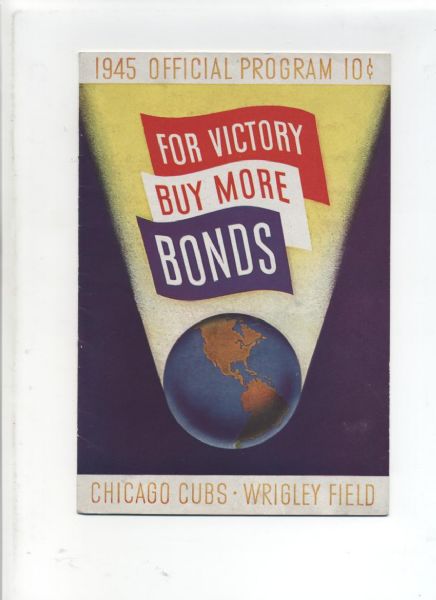 1942-44 Chicago Cubs Scorebook Program - Lot of 2