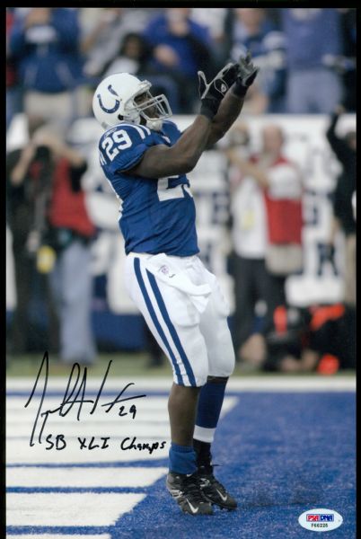 Joseph Addai Colts Signed 8" x 12" Photograph PSA/DNA