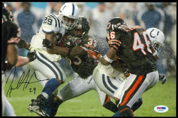 Joseph Addai Colts Signed 8" x 12" 2006 Super Bowl Photograph PSA/DNA